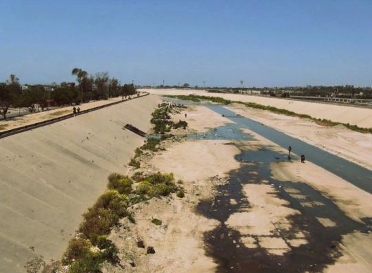 The channelized Tijuana River