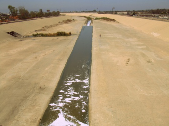 The channelized Tijuana River.